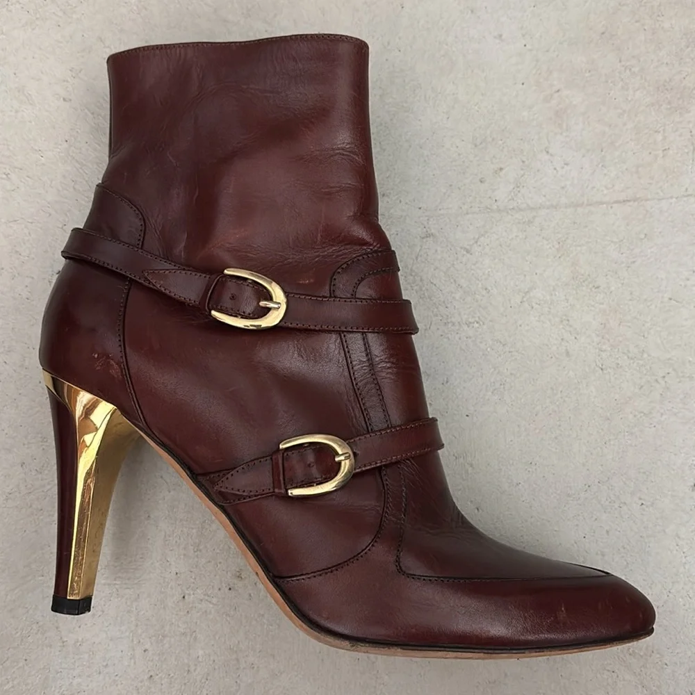 Authentic Jimmy Choo London designer ankle heeled boots